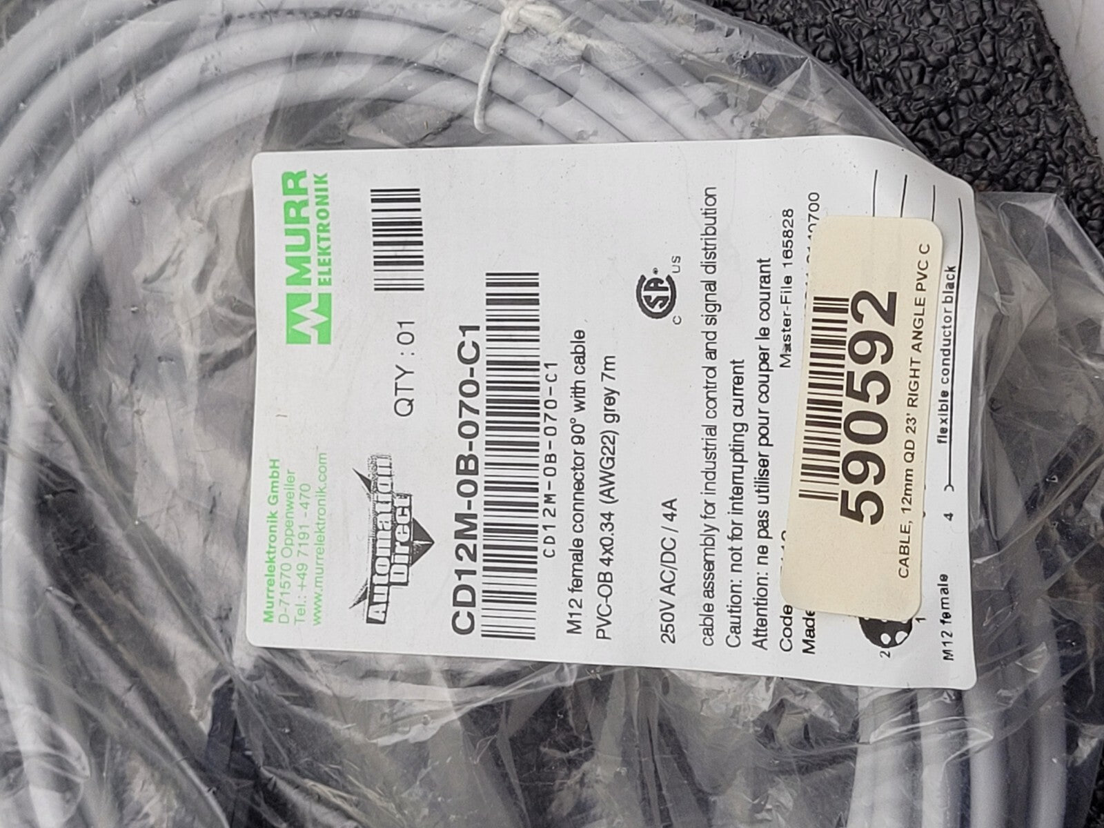 NEW AUTOMATION DIRECT 1x CD12M-0B-070-C1 CORDSET 3x CD12M-0B-030-AA
