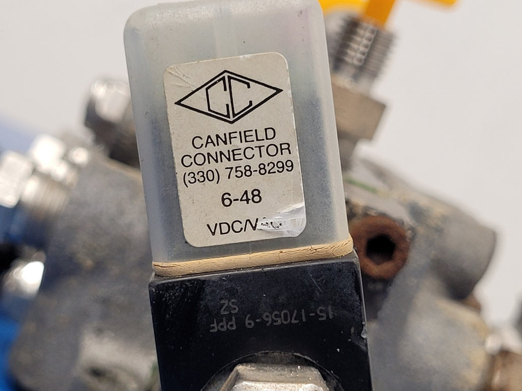 Alkon Corp Pneumatic Valve Block 375-68L00368L-2 12VDC Solenoid Coil