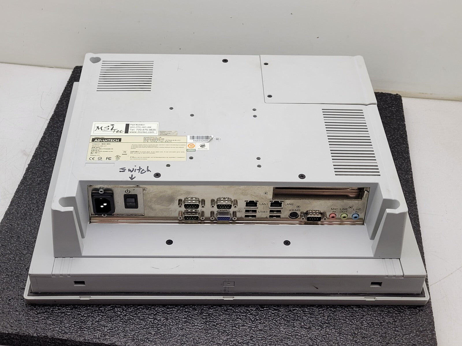 Advantech PPC-177T-BARE-TE Color TFT LCD Operator Touch Panel HMI 17" Screen F