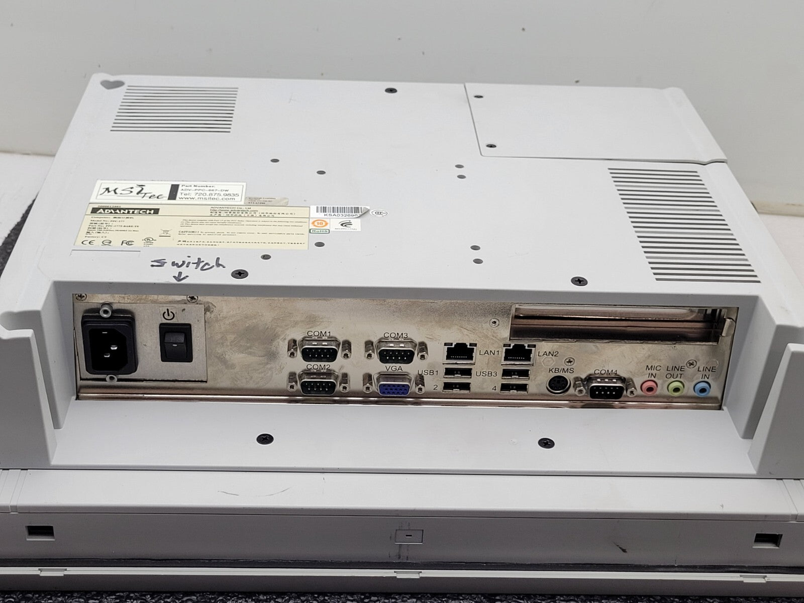 Advantech PPC-177T-BARE-TE Color TFT LCD Operator Touch Panel HMI 17" Screen F