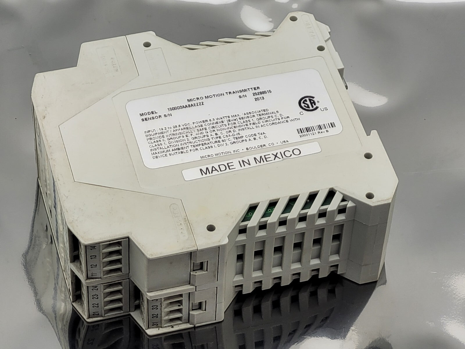 Micro Motion 1500D3AABAEZZZ Variable Flow Transmitter 20000742 Rev AA