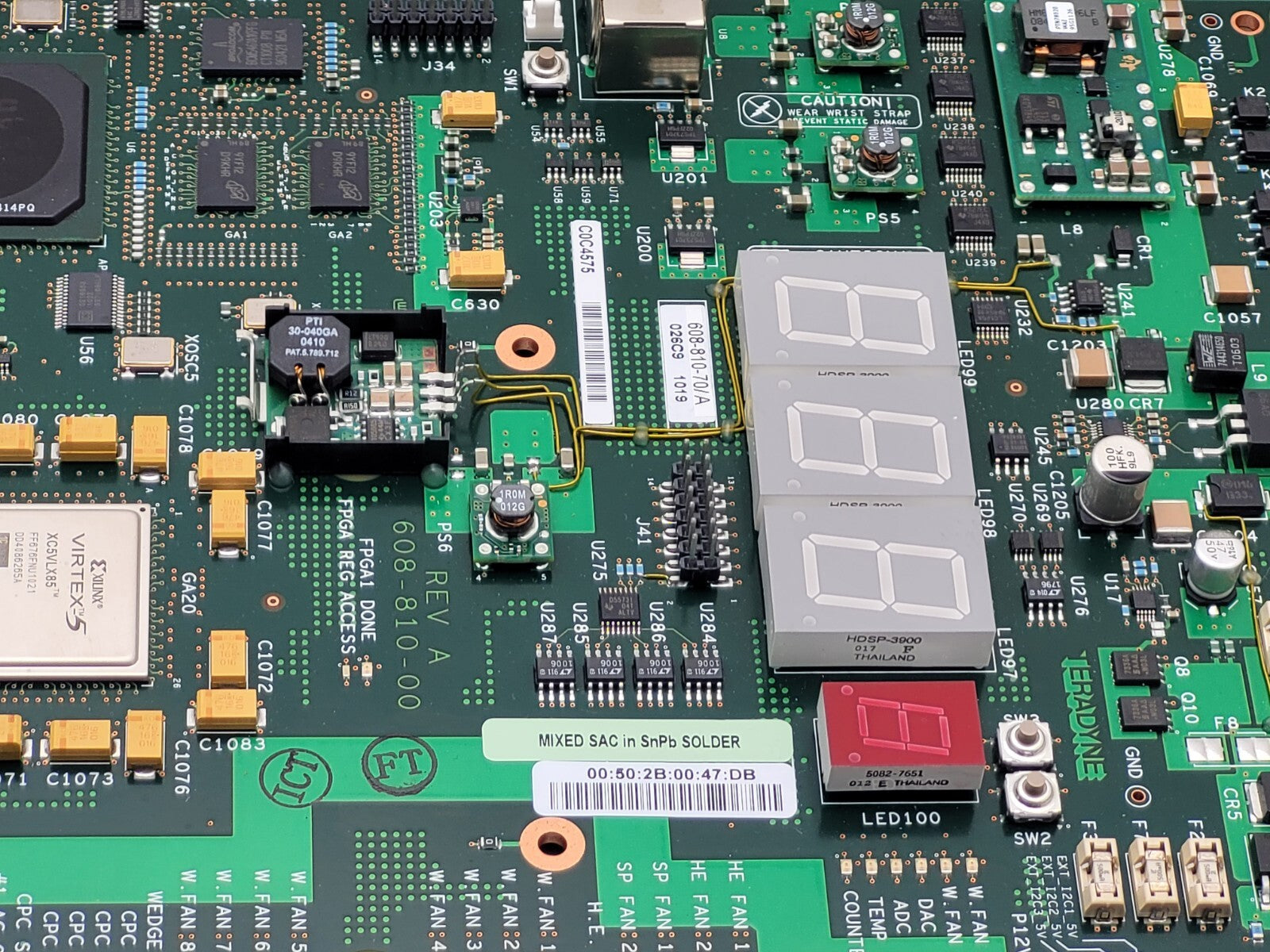 Teradyne 608-810-70/A 608-810-00 Virtex 5 XC5VLX85 FPGA Control Board