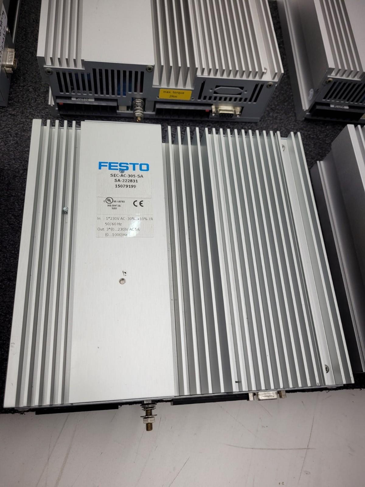 Lot of 6 Festo SEC-AC-305 Smart Electromotor Controller 7A 230VAC Part Or Repair