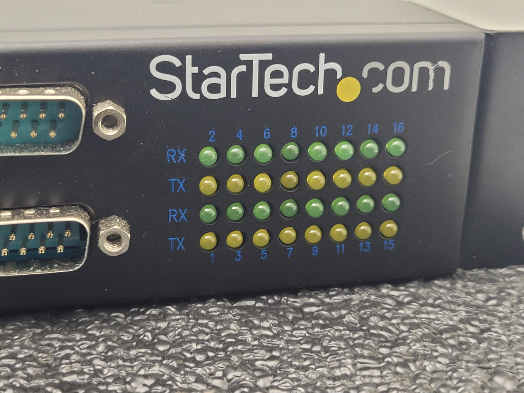 StarTech ICUSB23216F 16-Port FTDI USB B RS232 Serial Mux COM Adaper, Ears, Power