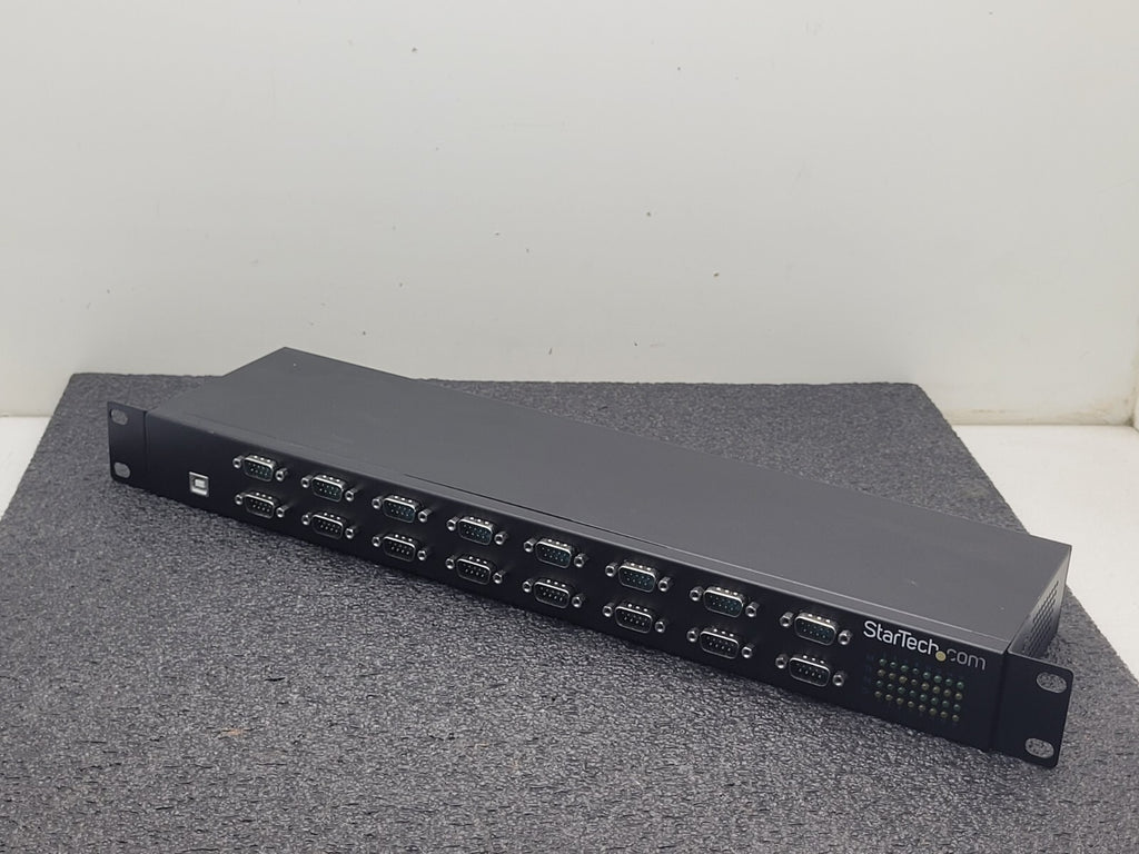 StarTech ICUSB23216F 16-Port FTDI USB B RS232 Serial Mux COM Adaper, Ears, Power
