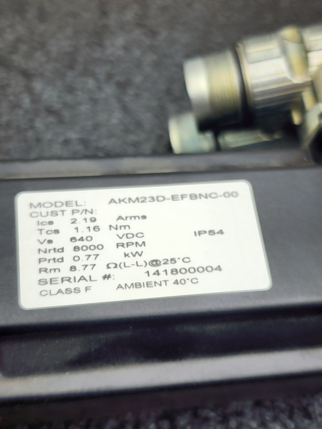Kollmorgen AKM23D-EFBNC-00 Servo Motor Listing for trebes_gmbh