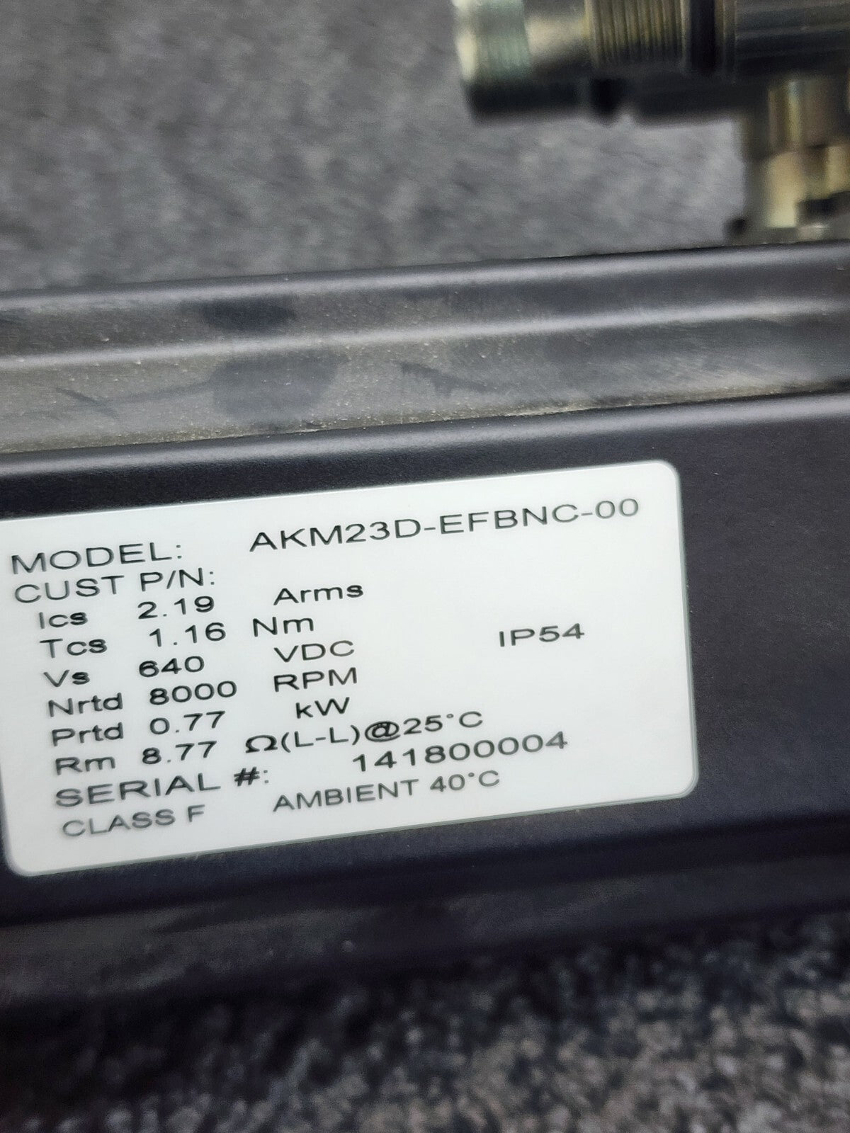Kollmorgen AKM23D-EFBNC-00 Servo Motor Listing for trebes_gmbh