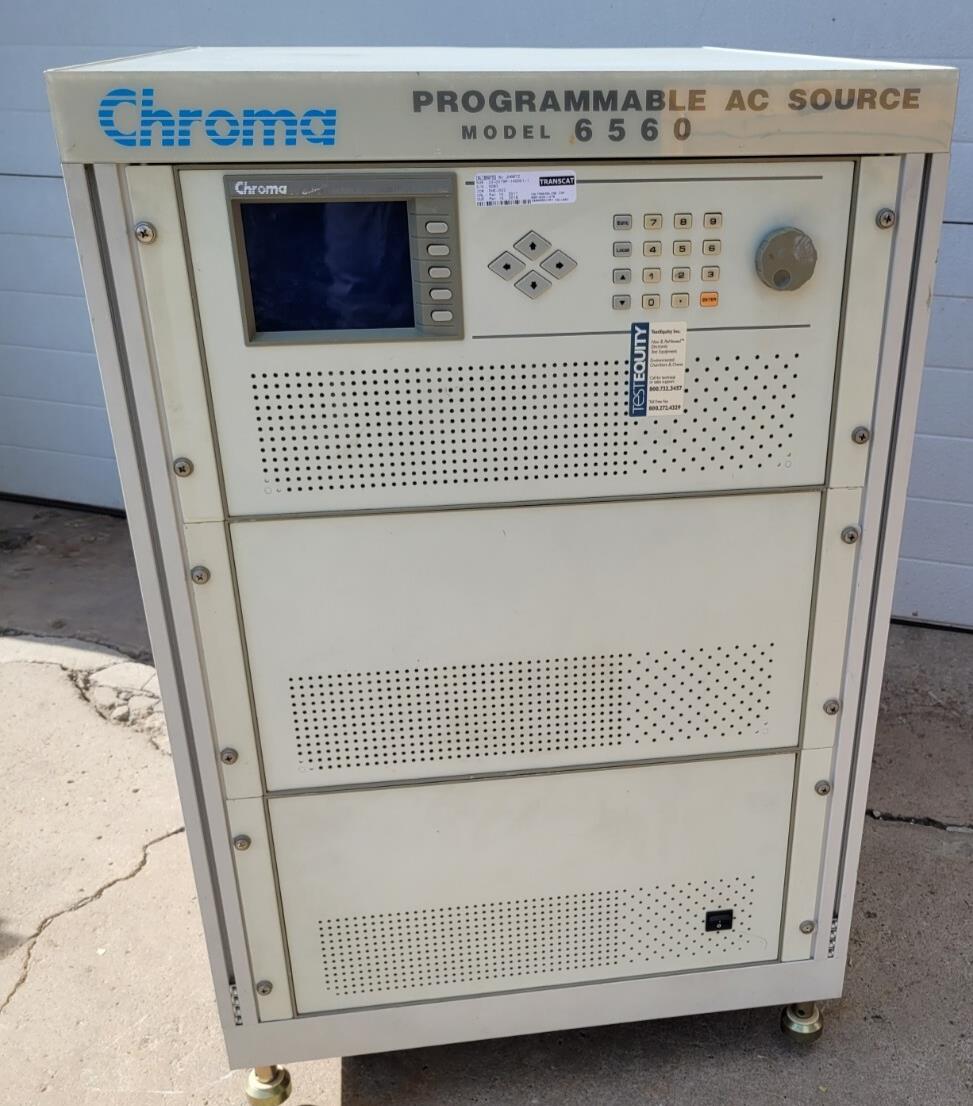 Chroma 6560 Programmable AC Power Supply 6000VA 1PH Output 0-150V 0-300V 0-500V