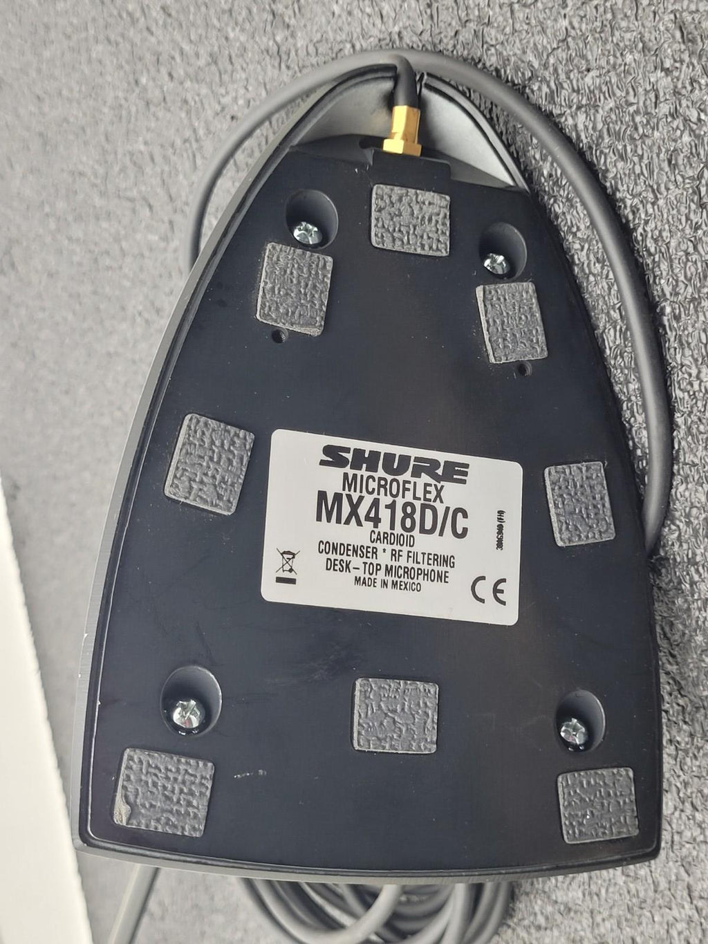 Shure MX418D/C Microflex Gooseneck Condenser Desktop Microphone w/185 Capsule