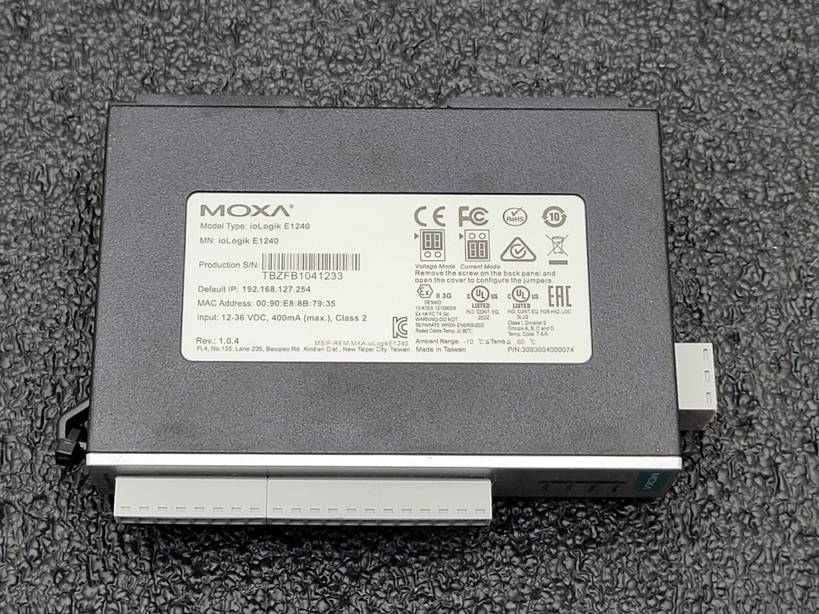 MOXA ioLogik E1240 Remote Ethernet I/O Module
