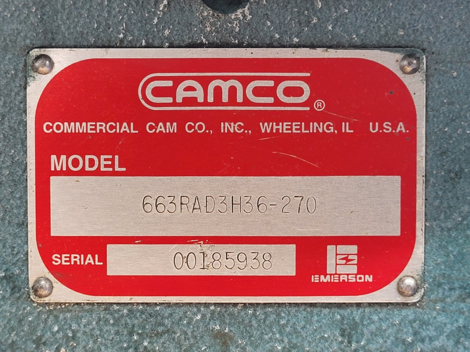 Camco Rotary Indexer 663RAD3H36-270 3 Stop 120 Degree rotation per station 90VDC