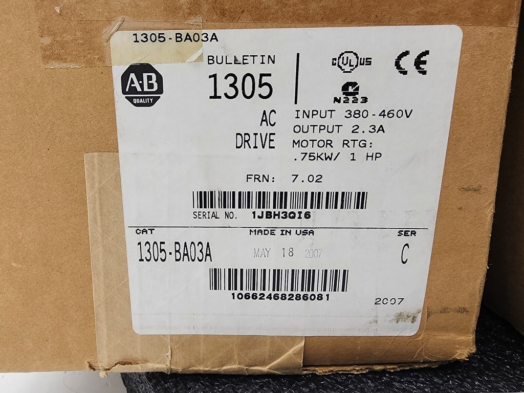 Allen Bradley 1305-BA03A Adjustable Frequency Drive New Old Stock Open Box