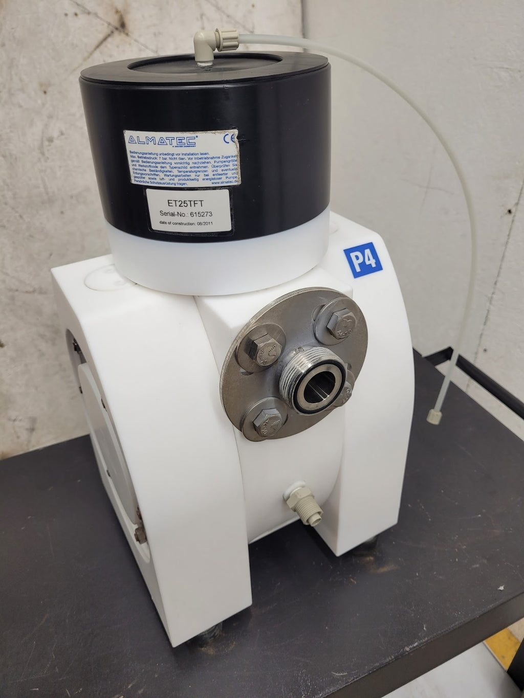 Almatec E25TTT-GS Air Powered High Purity Chemical Diaphragm AODD Pump PTFE