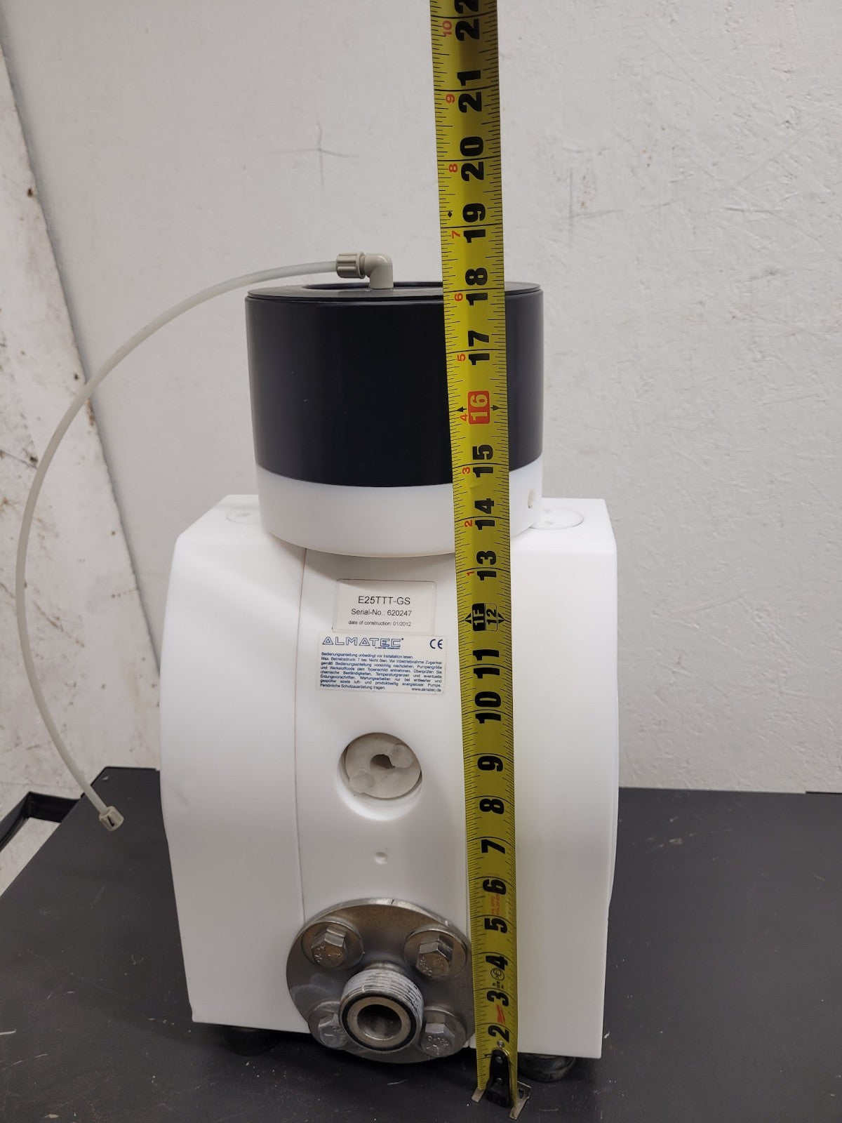 Almatec E25TTT-GS Air Powered High Purity Chemical Diaphragm AODD Pump PTFE