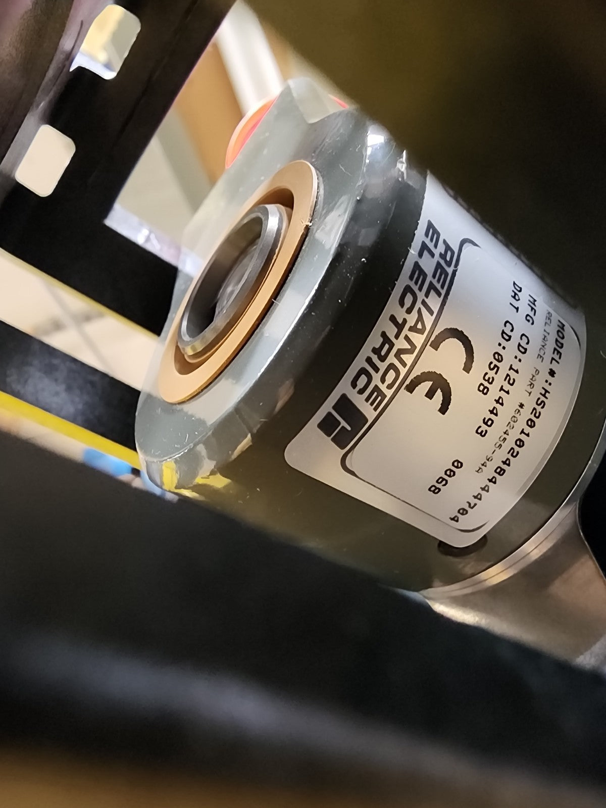 Reliance Electric Motor P14A5923 1HP 1736 RPM Brake Motor 230/460V/60HZ +encoder