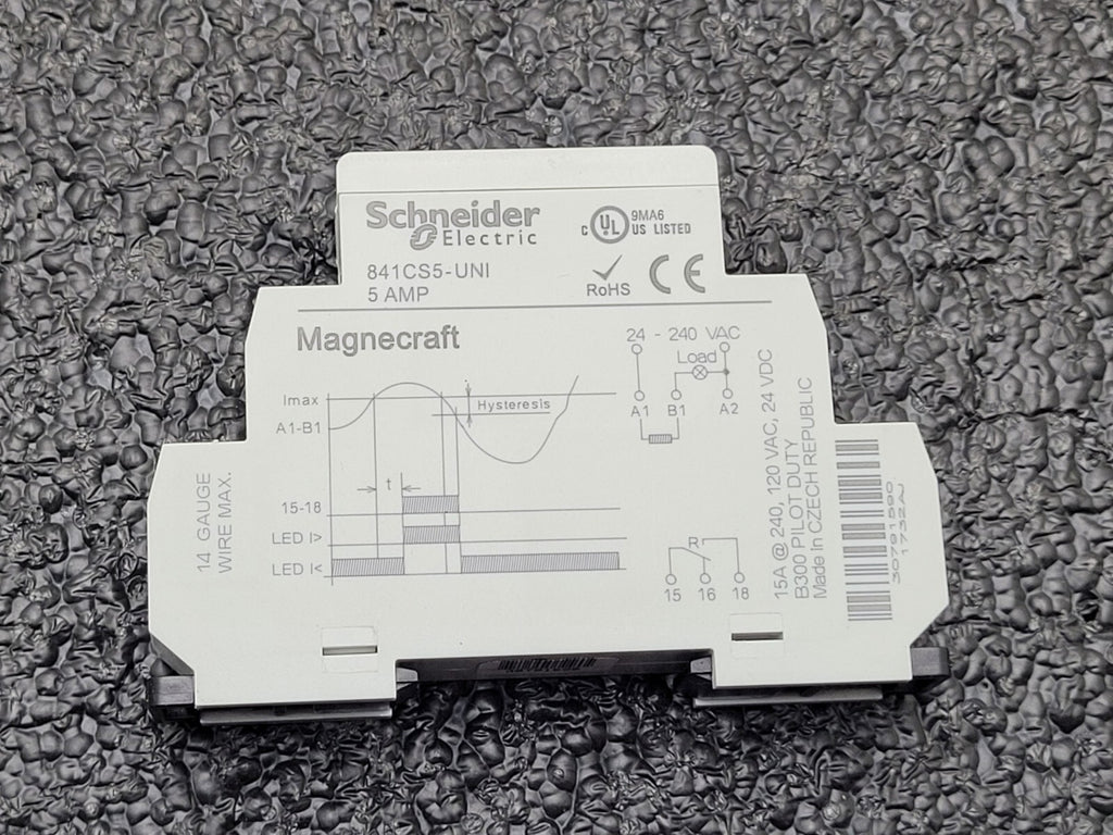 Box of 9x Schneider Electric Magnecraft 841CS5-UNI Sensing Relay DIN Rail Mount
