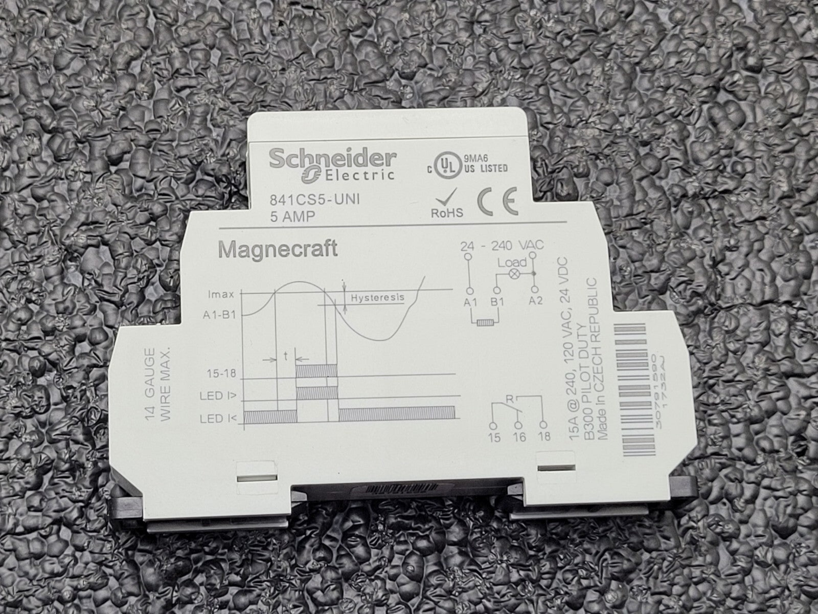 Box of 9x Schneider Electric Magnecraft 841CS5-UNI Sensing Relay DIN Rail Mount