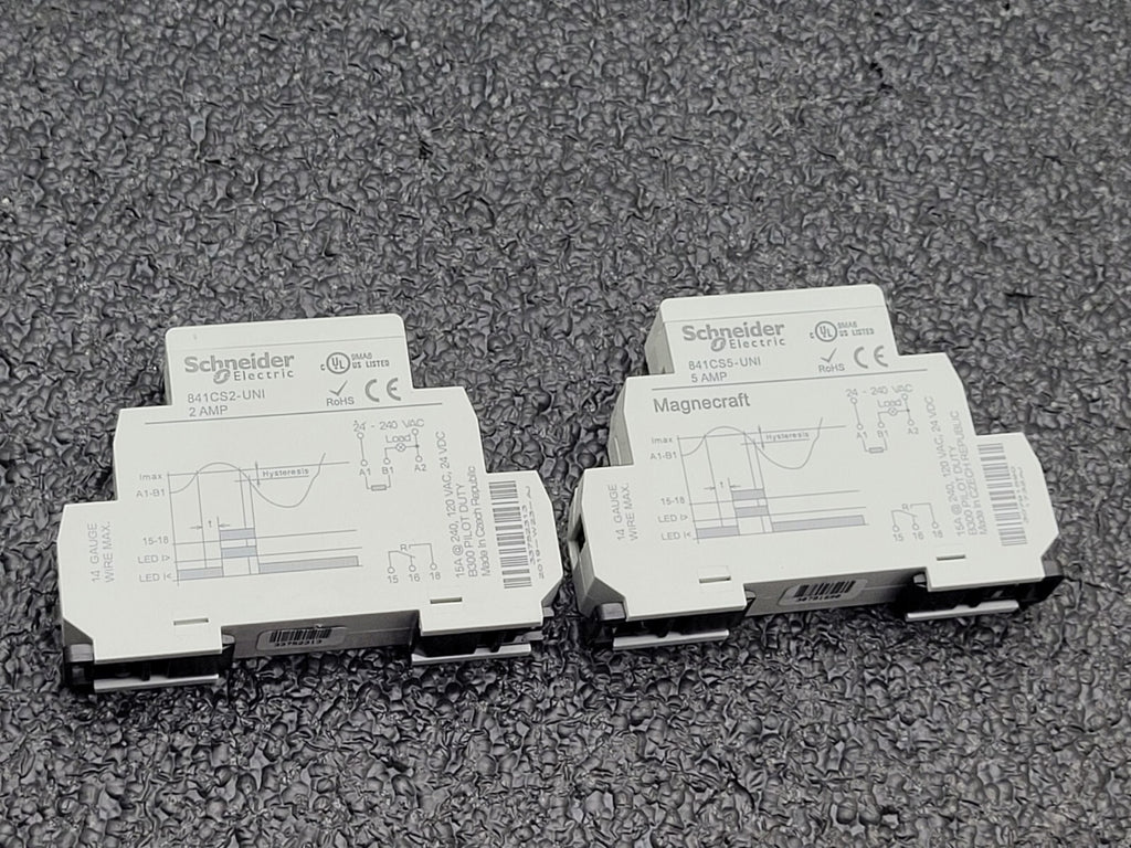 Box of 9x Schneider Electric Magnecraft 841CS5-UNI Sensing Relay DIN Rail Mount
