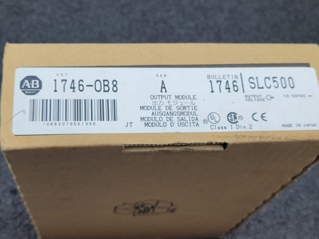Allen-Bradley 1746-OB8 SLC 500 Output Voltage Module Open Box Sticker Residue