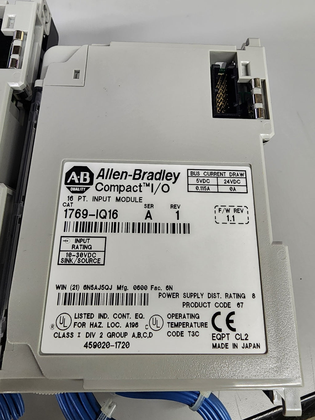 Allen Bradley 1764-28BXB Micrologix 1500 Compact I/O 1769-OF2 1769-OV16 PLC