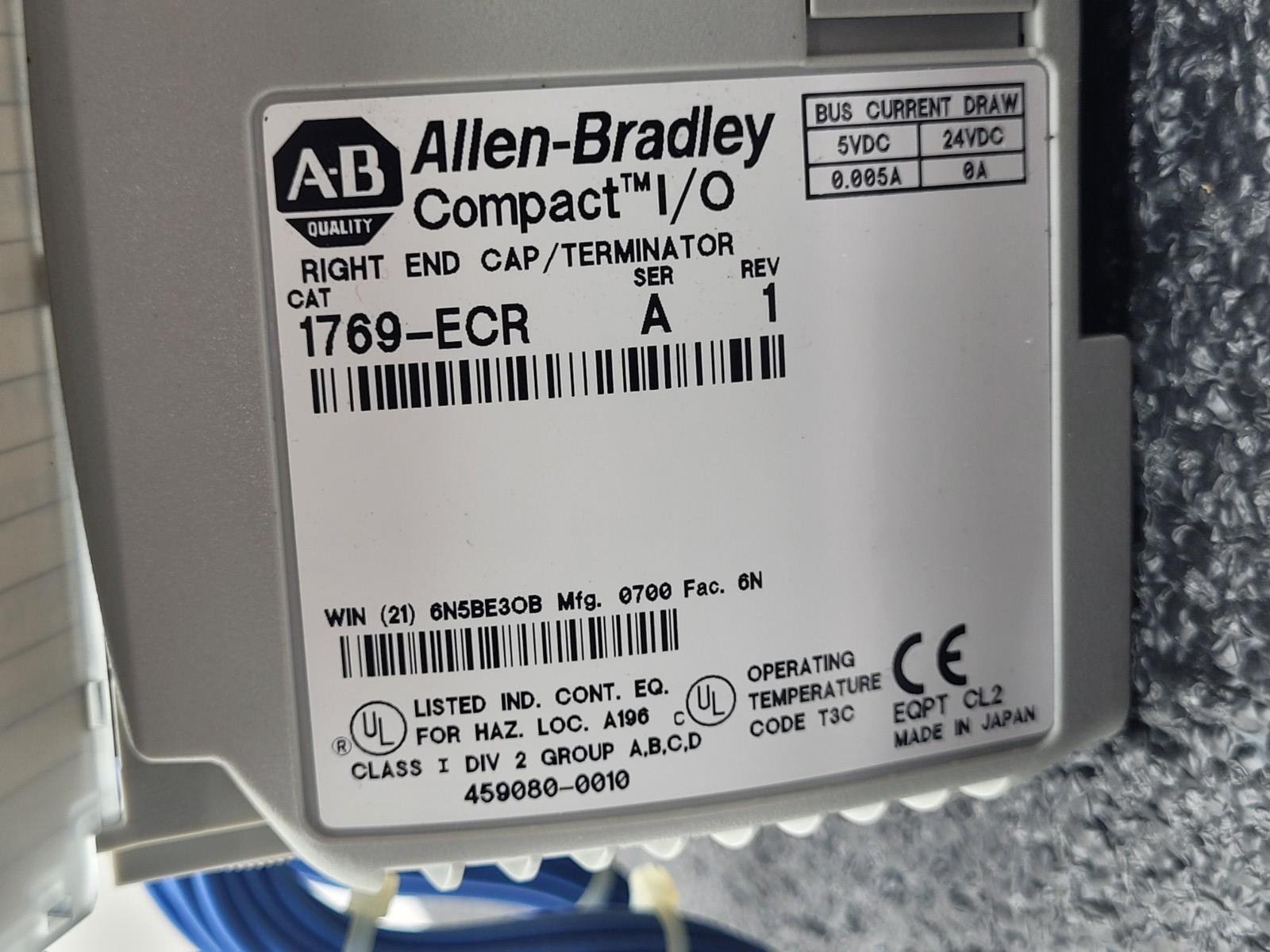 Allen Bradley 1764-28BXB Micrologix 1500 Compact I/O 1769-OF2 1769-OV16 PLC