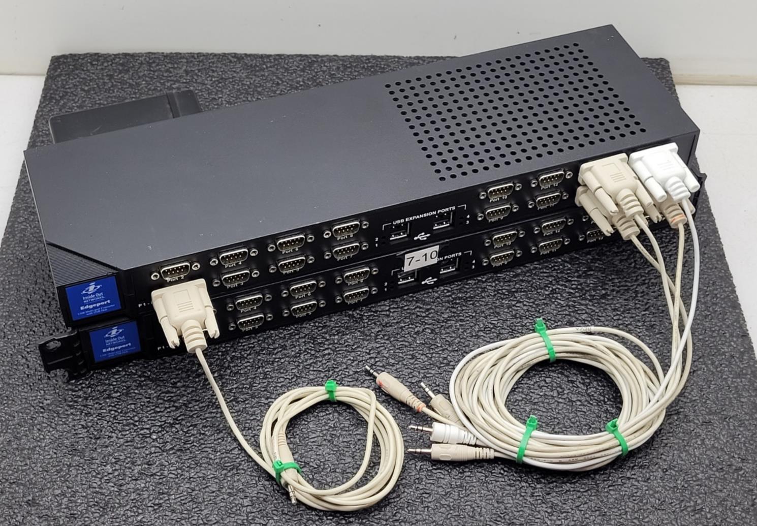 Lot of 2x DIGI Edgeport/416 DB9 50000780-01 301-1000-10 16x Port Serial USB Hub