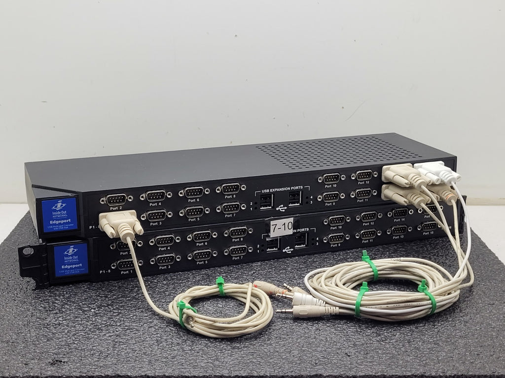 Lot of 2x DIGI Edgeport/416 DB9 50000780-01 301-1000-10 16x Port Serial USB Hub