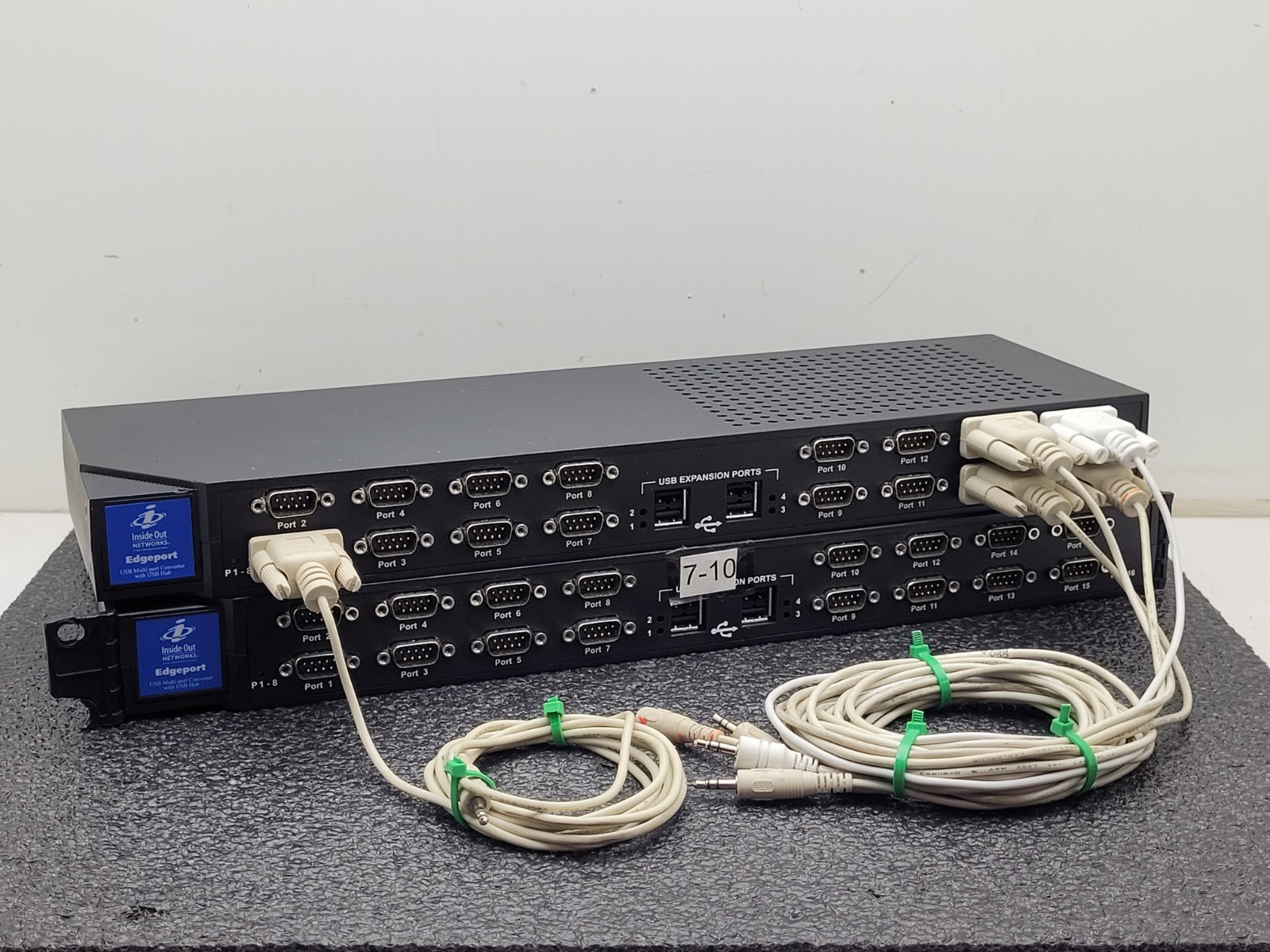 Lot of 2x DIGI Edgeport/416 DB9 50000780-01 301-1000-10 16x Port Serial USB Hub