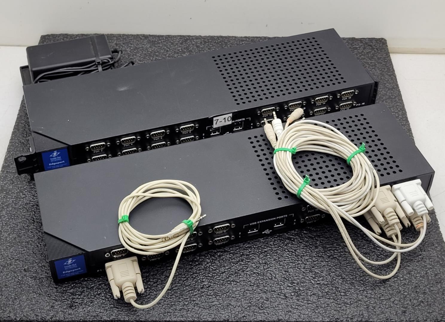 Lot of 2x DIGI Edgeport/416 DB9 50000780-01 301-1000-10 16x Port Serial USB Hub