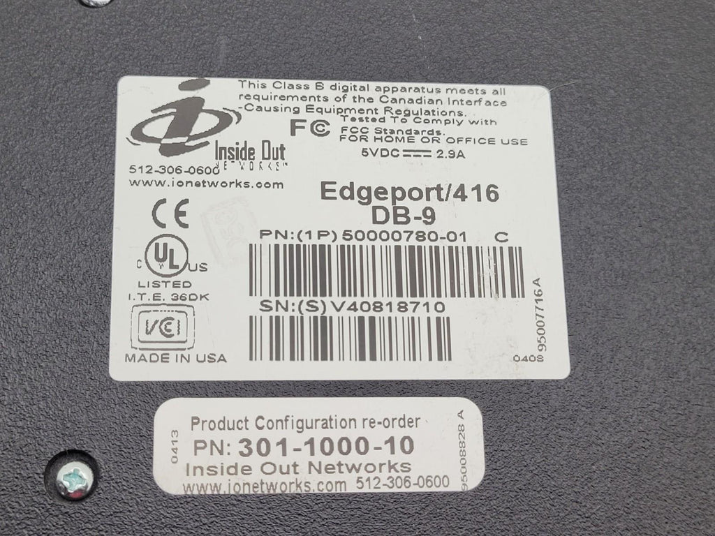 Lot of 2x DIGI Edgeport/416 DB9 50000780-01 301-1000-10 16x Port Serial USB Hub