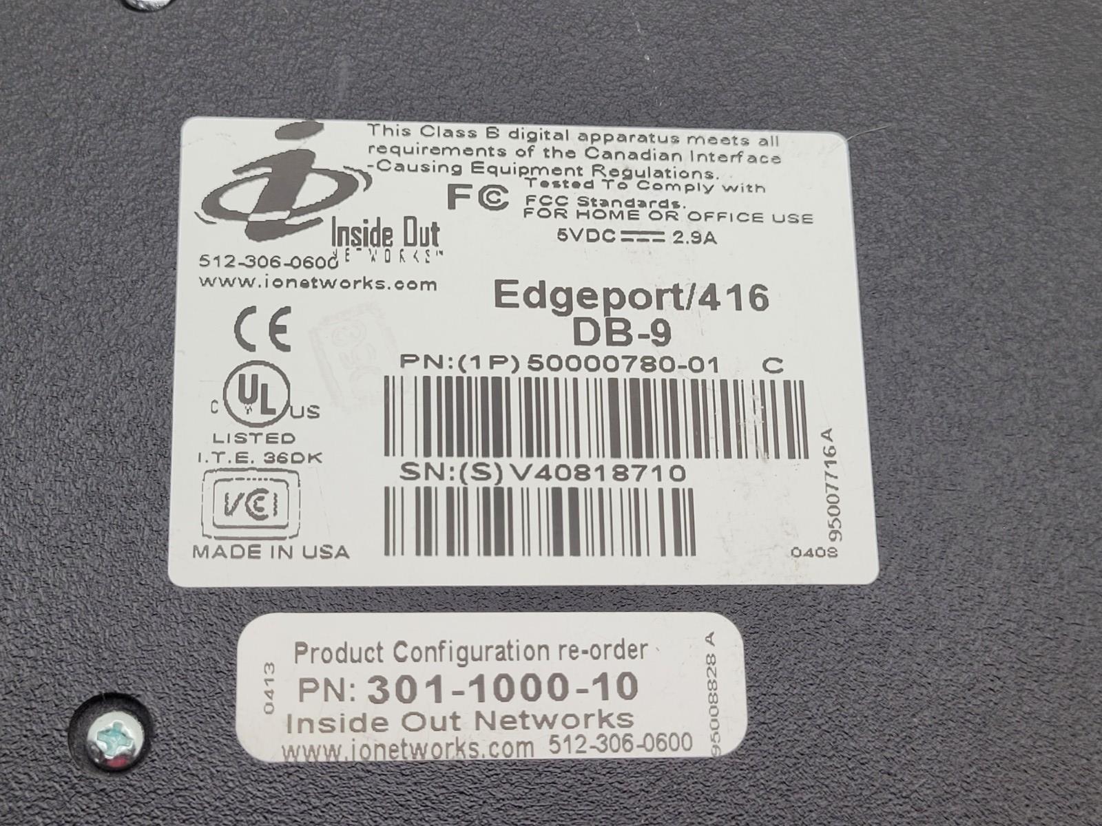 Lot of 2x DIGI Edgeport/416 DB9 50000780-01 301-1000-10 16x Port Serial USB Hub