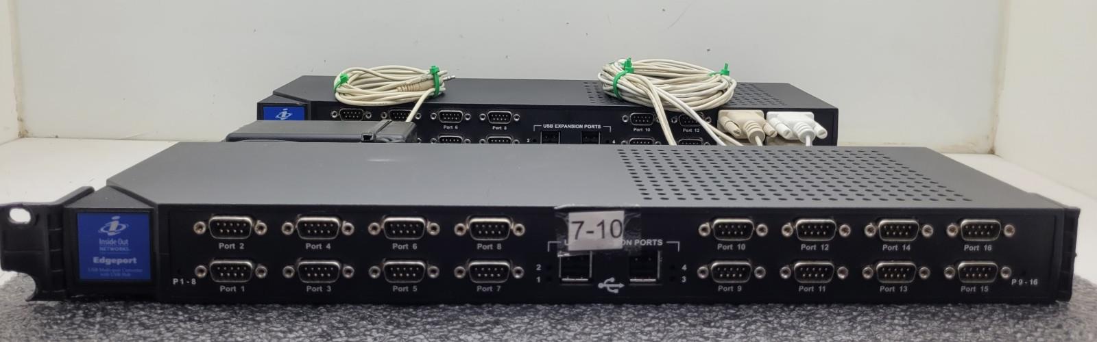 Lot of 2x DIGI Edgeport/416 DB9 50000780-01 301-1000-10 16x Port Serial USB Hub