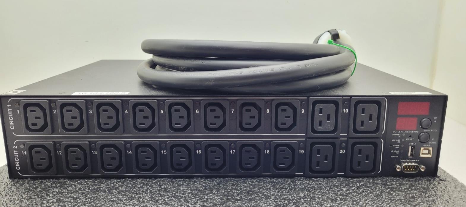 Raritan PX2-5464R 20-Outlets 120-240VAC IN/OUT 16x C13 4x Rack-Mount Power PDU