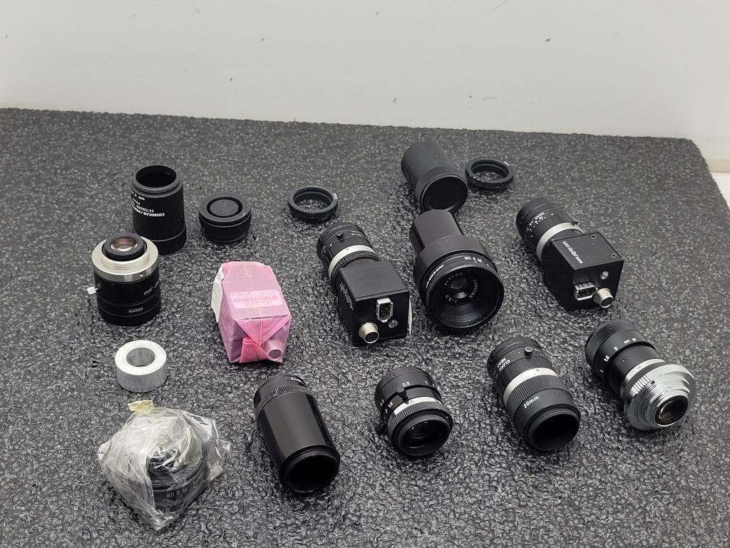 Point Grey Flea Firewire Camera Lot 3x Camera and 10x Lenses IEEE-1394 FLEA-HIBW