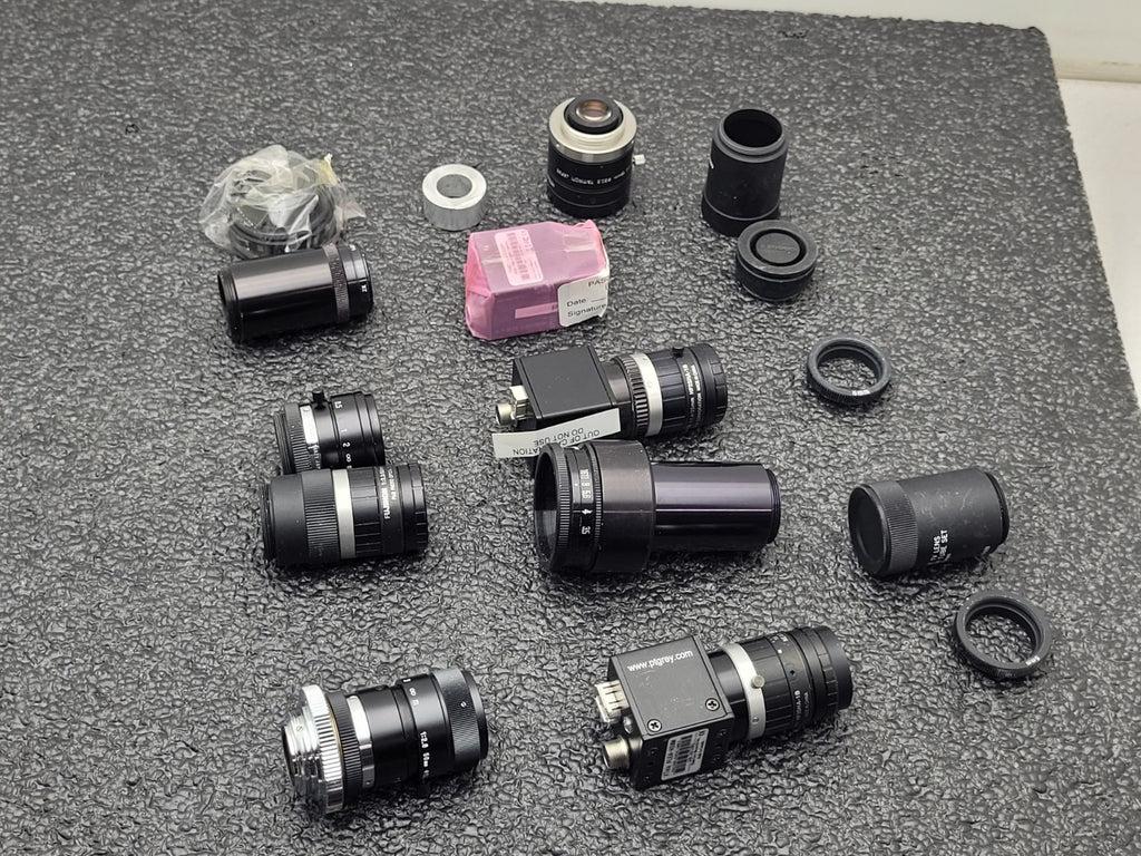 Point Grey Flea Firewire Camera Lot 3x Camera and 10x Lenses IEEE-1394 FLEA-HIBW