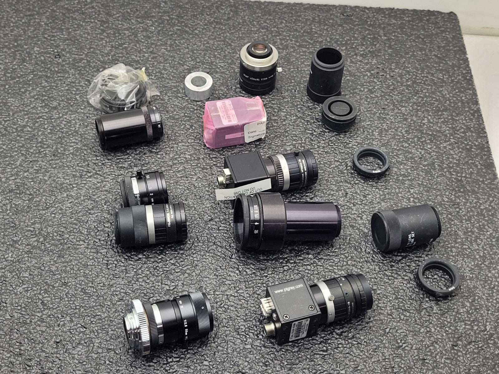 Point Grey Flea Firewire Camera Lot 3x Camera and 10x Lenses IEEE-1394 FLEA-HIBW
