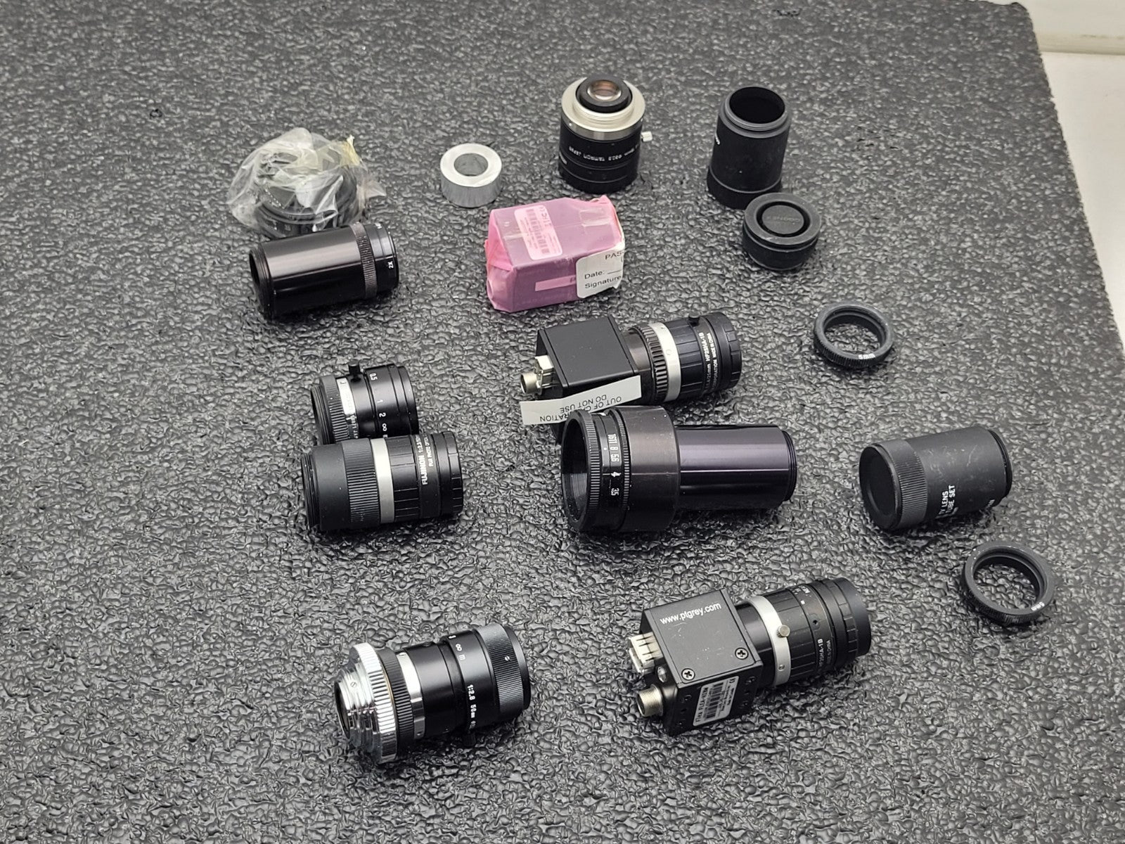 Point Grey Flea Firewire Camera Lot 3x Camera and 10x Lenses IEEE-1394 FLEA-HIBW