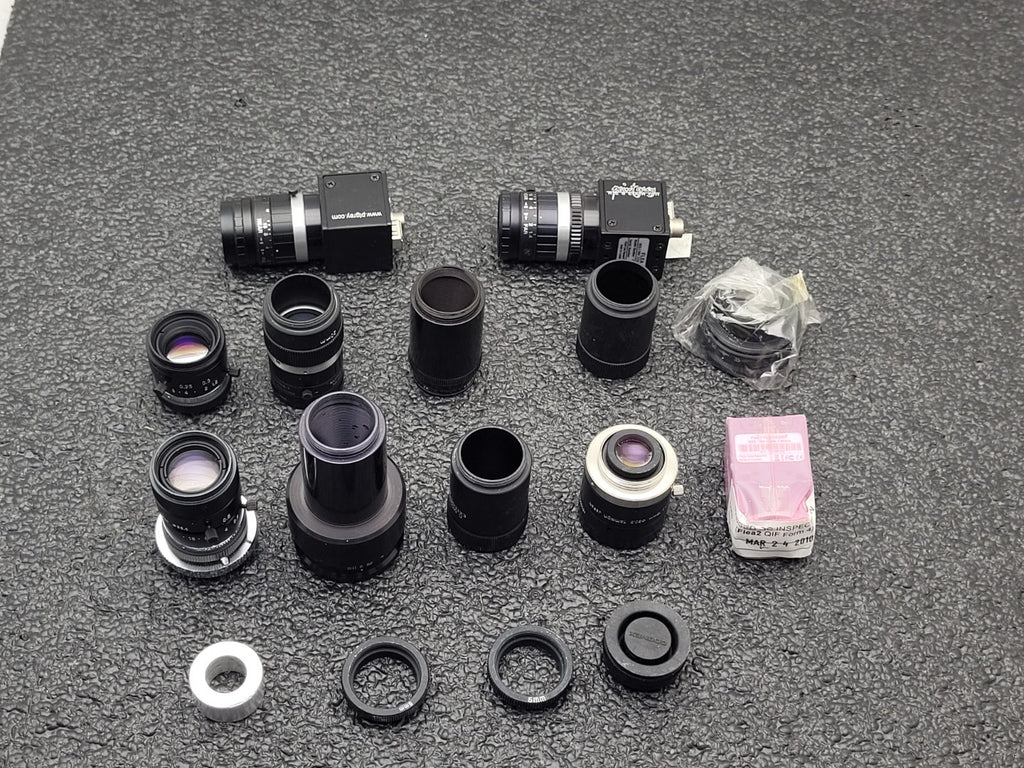 Point Grey Flea Firewire Camera Lot 3x Camera and 10x Lenses IEEE-1394 FLEA-HIBW
