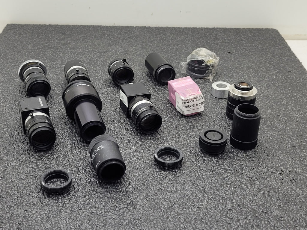 Point Grey Flea Firewire Camera Lot 3x Camera and 10x Lenses IEEE-1394 FLEA-HIBW