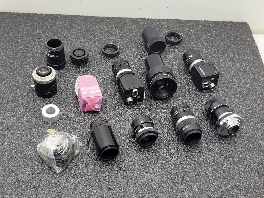 Point Grey Flea Firewire Camera Lot 3x Camera and 10x Lenses IEEE-1394 FLEA-HIBW