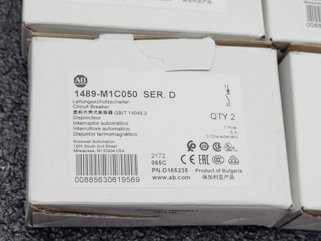 18x NEW Allen Bradley 1489-M1C050 M1C030 Circuit Breaker 1+2 Pole 3A 5A 10A