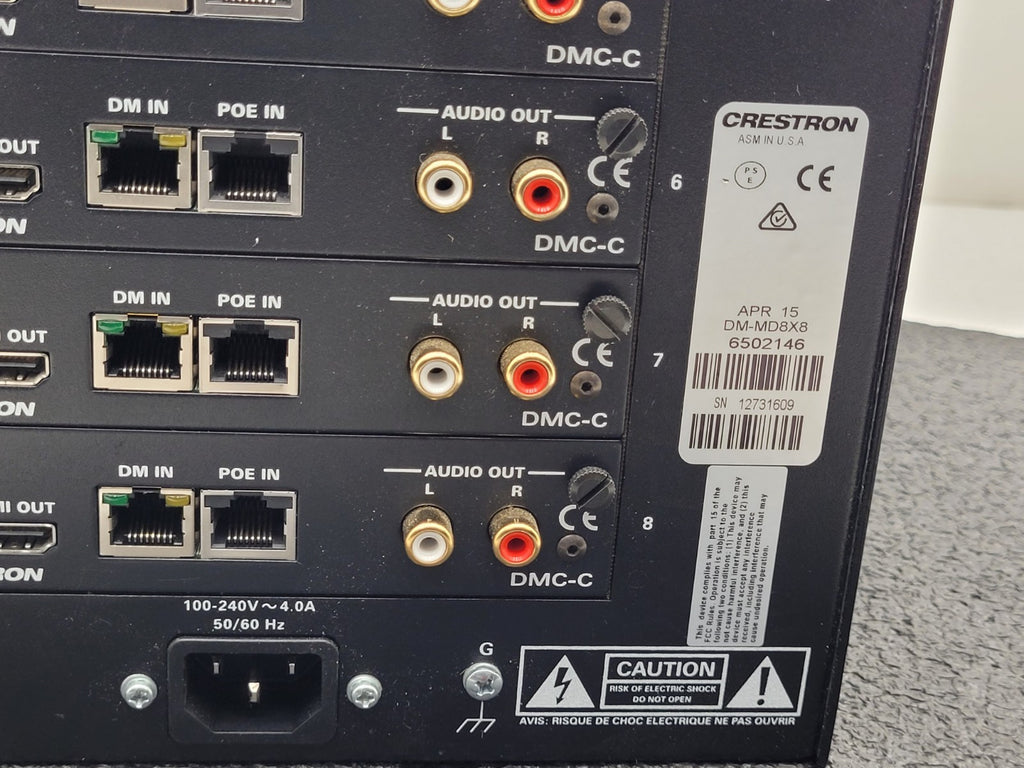 Crestron DM-MD8X8 High Definition Digital Media Distribution Unit DMC-4K-CO-HD