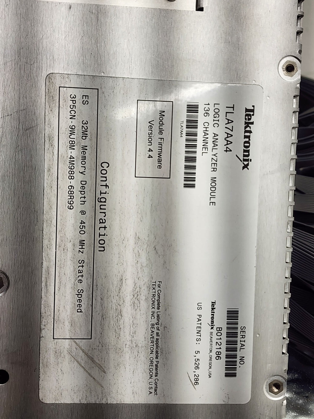 Tektronix TLA7AA4 5.6 136-Ch 32MB 450MHz Timing Logic Analyzer Module 4x P6860