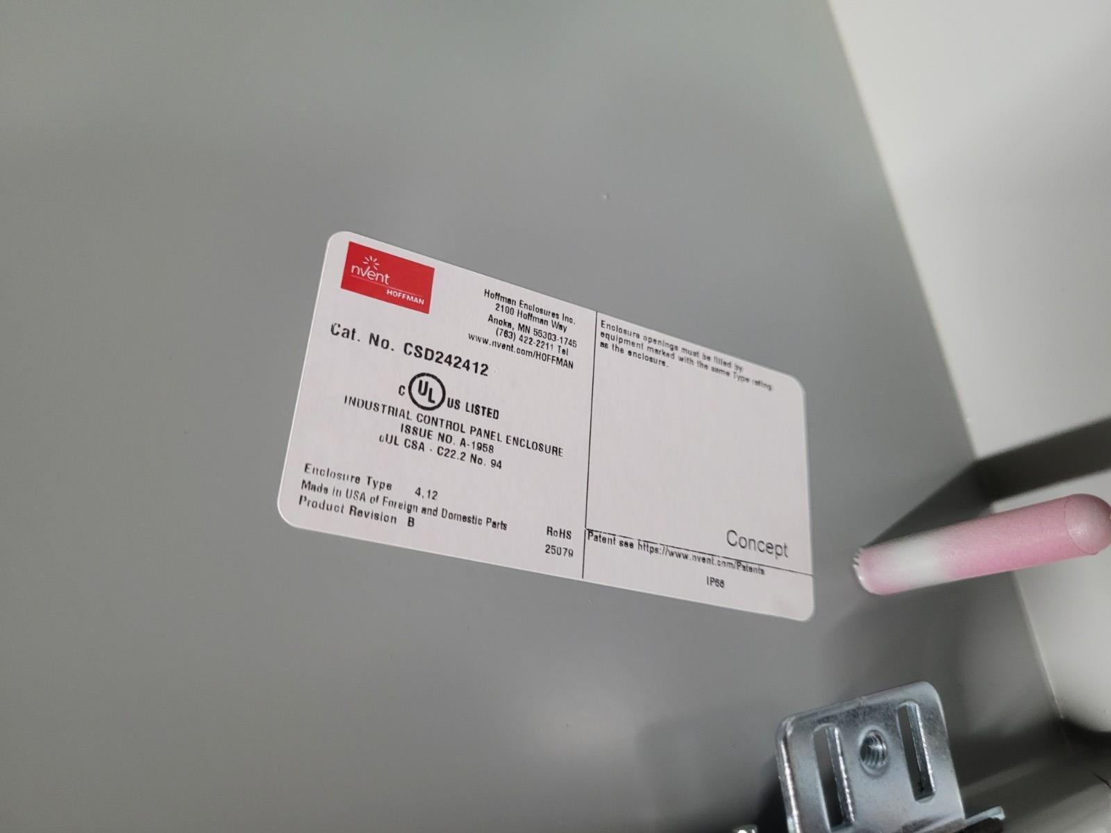 Hoffman CSD242412 Wall Mount Electrical Enclosure JIC 24X24"X12" Type 4,12