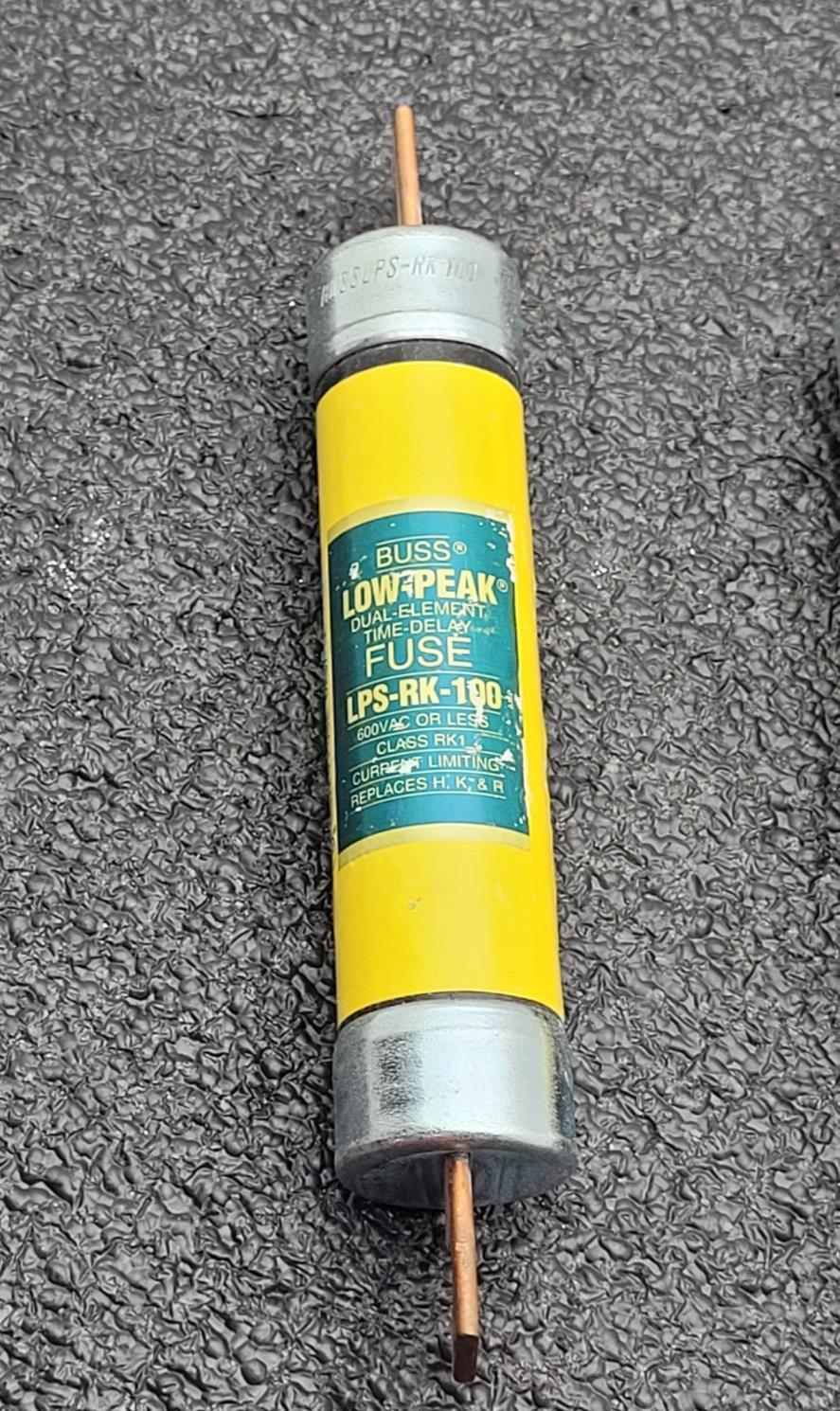 Lot of 7 Bussmann Low Peak LPS-RK- 90 ,LPS-RK-100 Fuses.