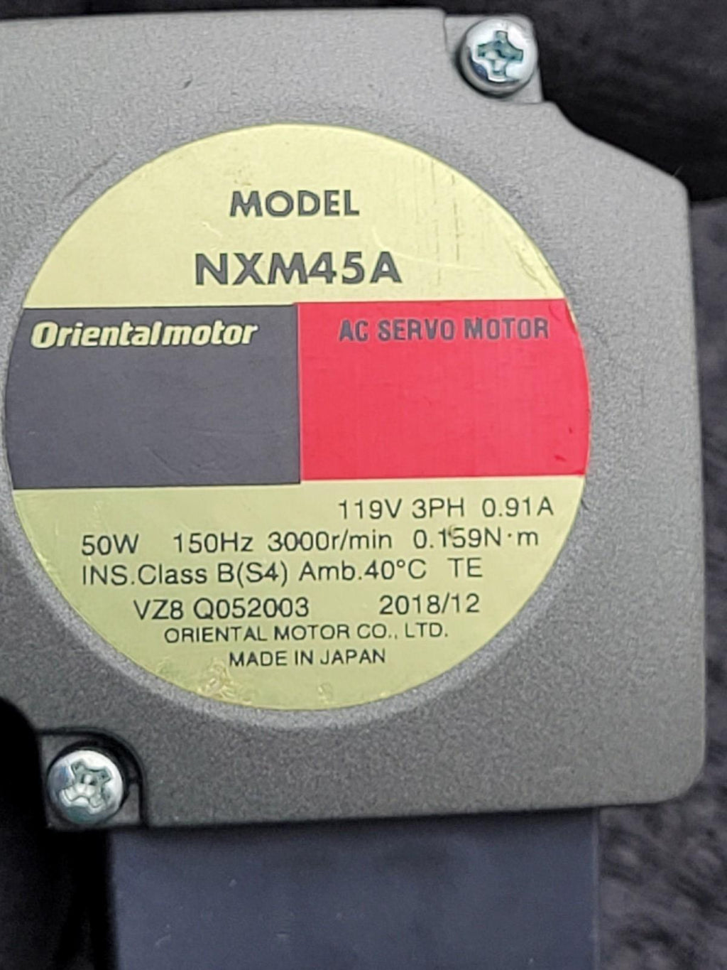 Oriental Motor AC Servo NXM45A ONDRIVES RW3-20 20:1 Right Angle Gear Reducer