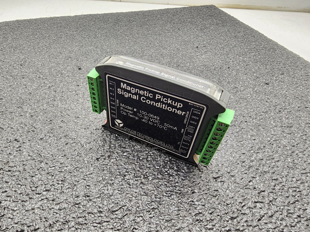 Dycor Magnetic Pickup Signal Conditioner 100-0649 10-30VDC 4 Channel DIN Rail