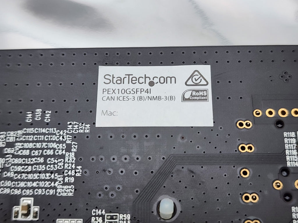 StarTech PEX10GSFP4I Quad-Port SFP+ Server Network PCI Full Height NIC Card