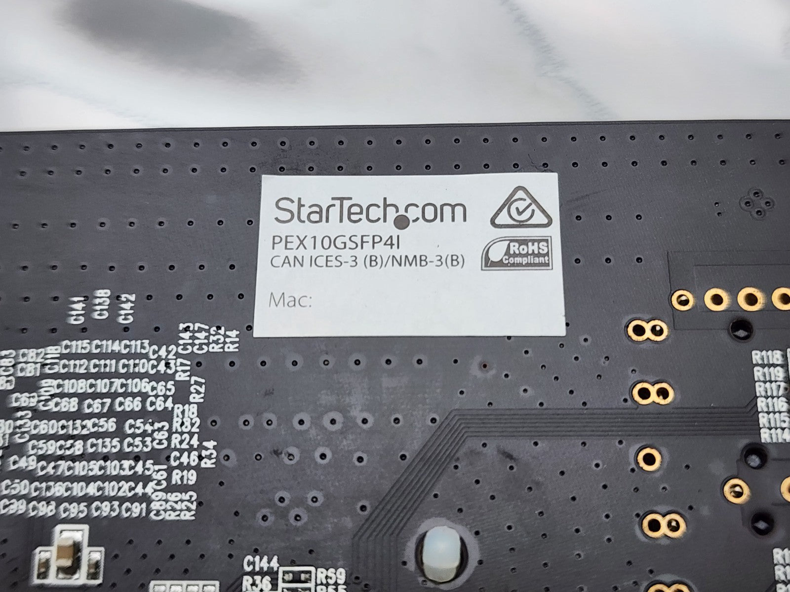 StarTech PEX10GSFP4I Quad-Port SFP+ Server Network PCI Full Height NIC Card