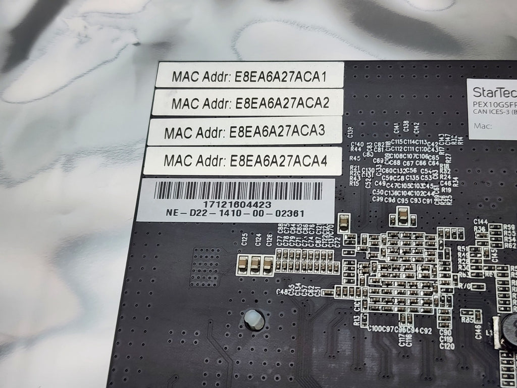 StarTech PEX10GSFP4I Quad-Port SFP+ Server Network PCI Full Height NIC Card